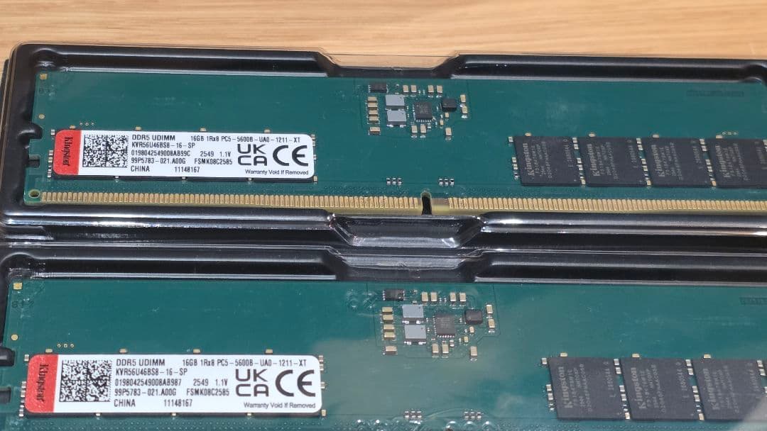 【スピード発送】 Kingston DDR5 16GB PC5-5600 2枚