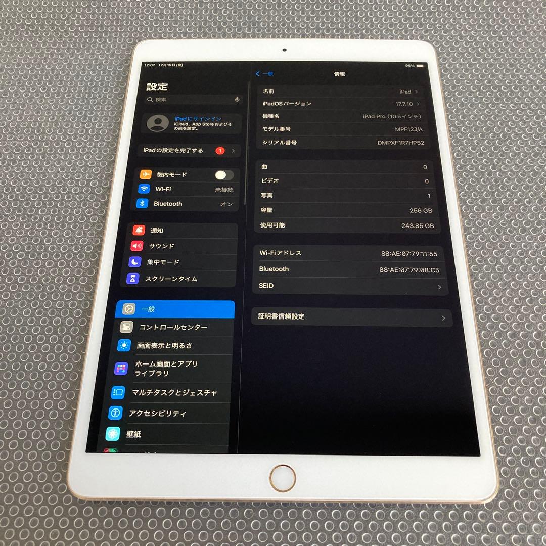 3749 外観美品☆電池良好☆iPad Pro 256GB 10.5インチ☆