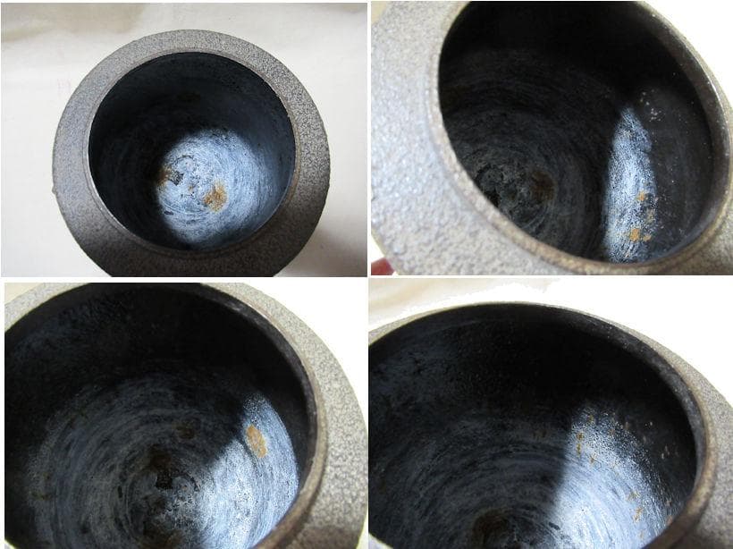 茶道具　筒釜　唐松地紋　菊池正光造　共箱