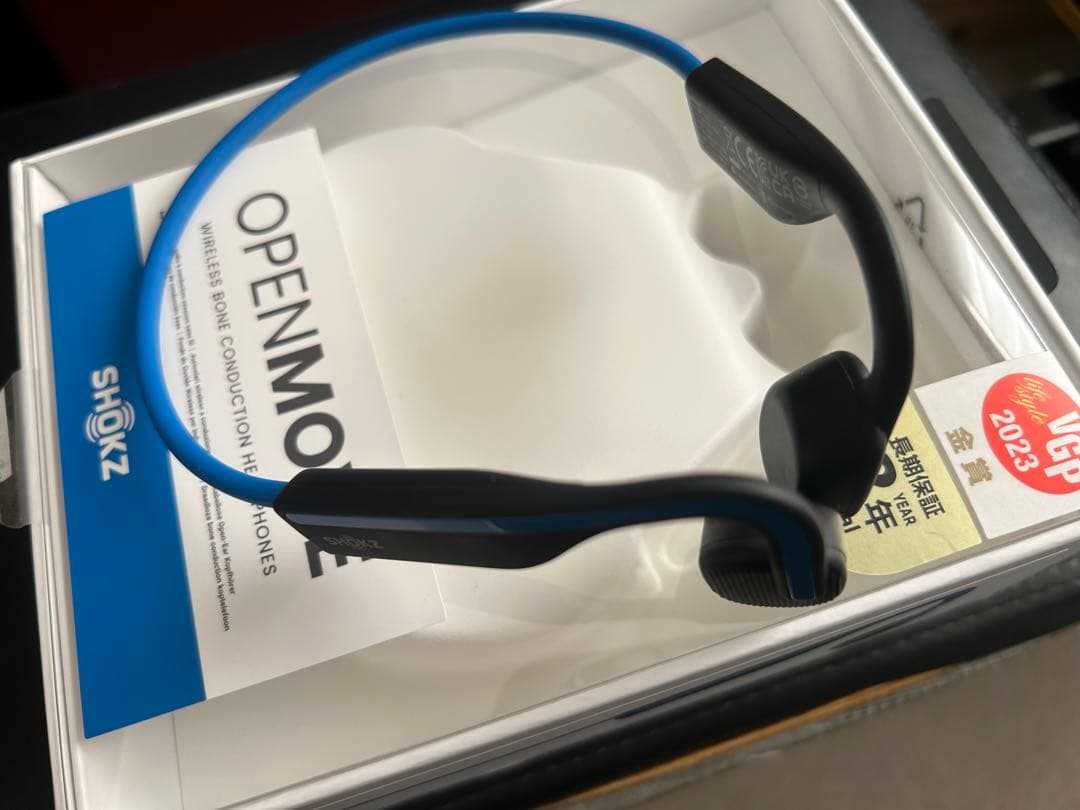 【保証書付】AfterShokz骨伝導ヘッドホン OpenMove ブルー
