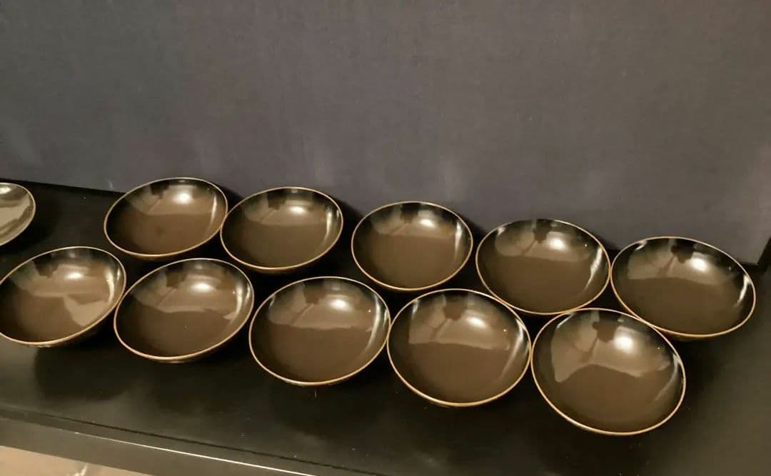 蔵出し　椀　10客　木箱　時代物　雑煮碗　懐石道具 菓子椀 塗椀 吸物椀 漆器