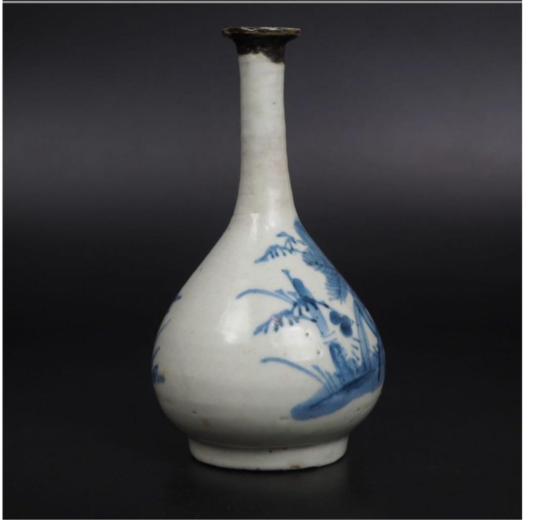送料無料　江戸期 伊万里　染付徳利　高12.5ｃｍ　酒器