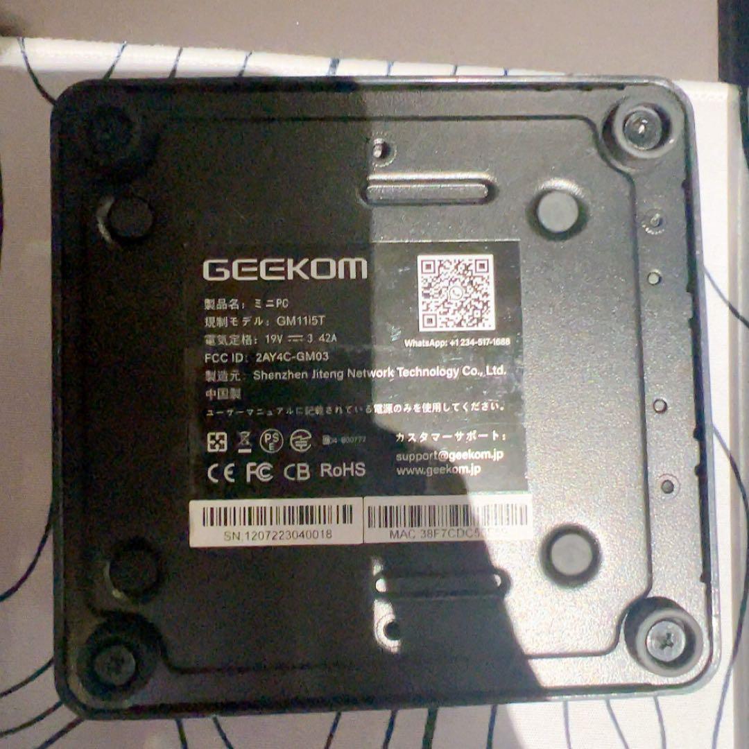 GEEKOM ミニPC I5 1155G7 16GB/ SSD 512GB