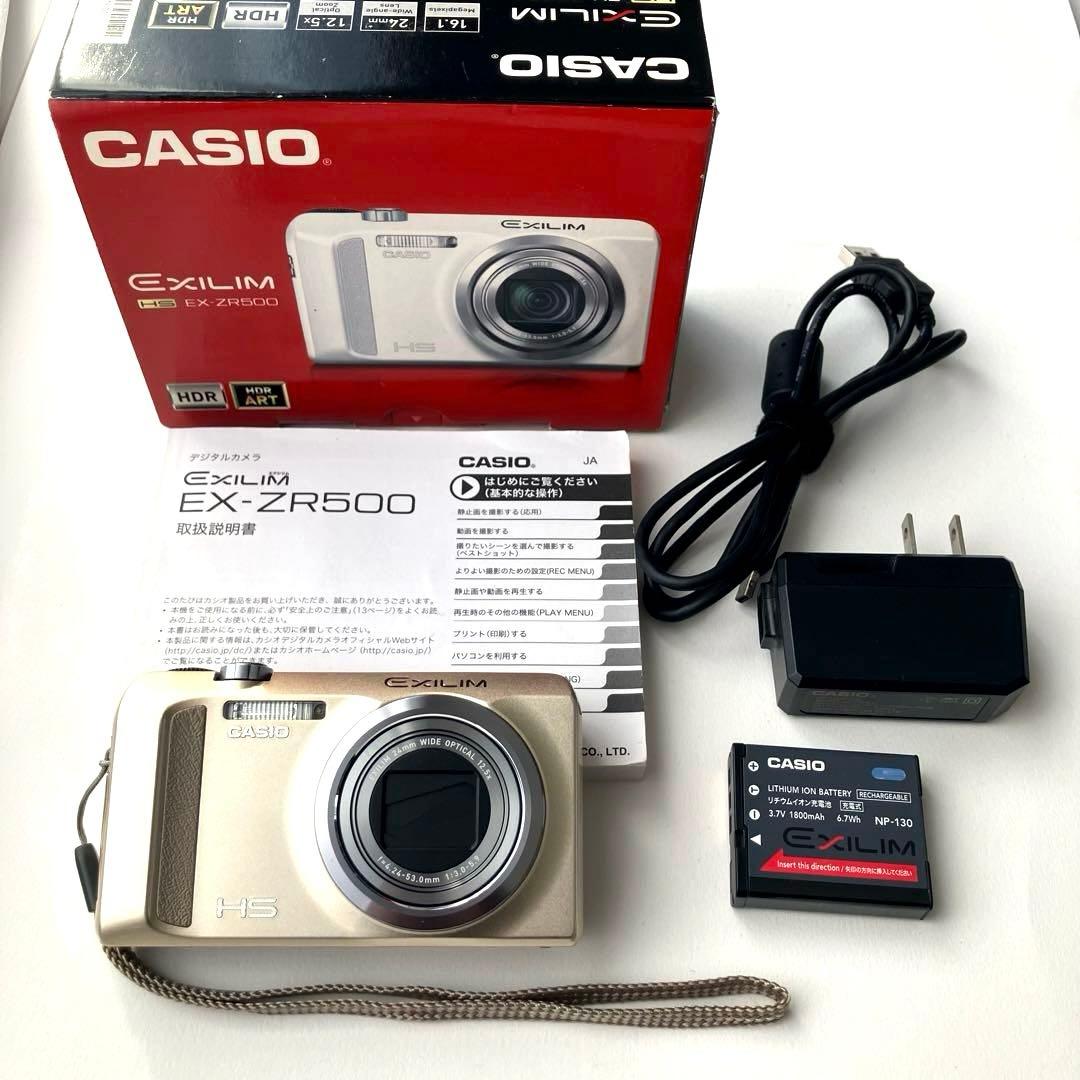 CASIO EX-ZR500 ゴールド 訳あり 液晶変色 動作良好