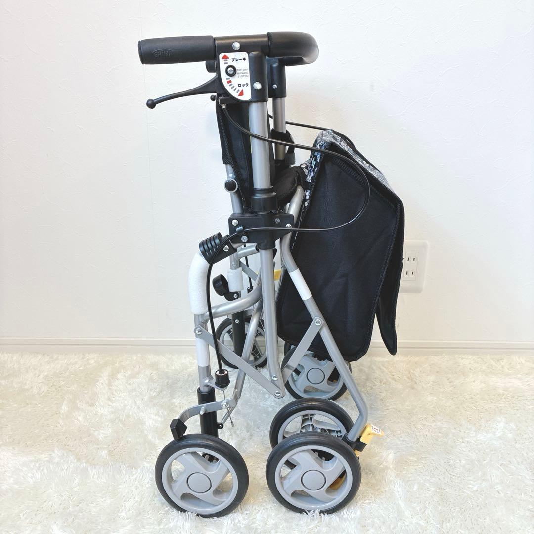 ✨極美品✨ 島製作所 シルバーカー シンフォニーSPスリム 花柄収納