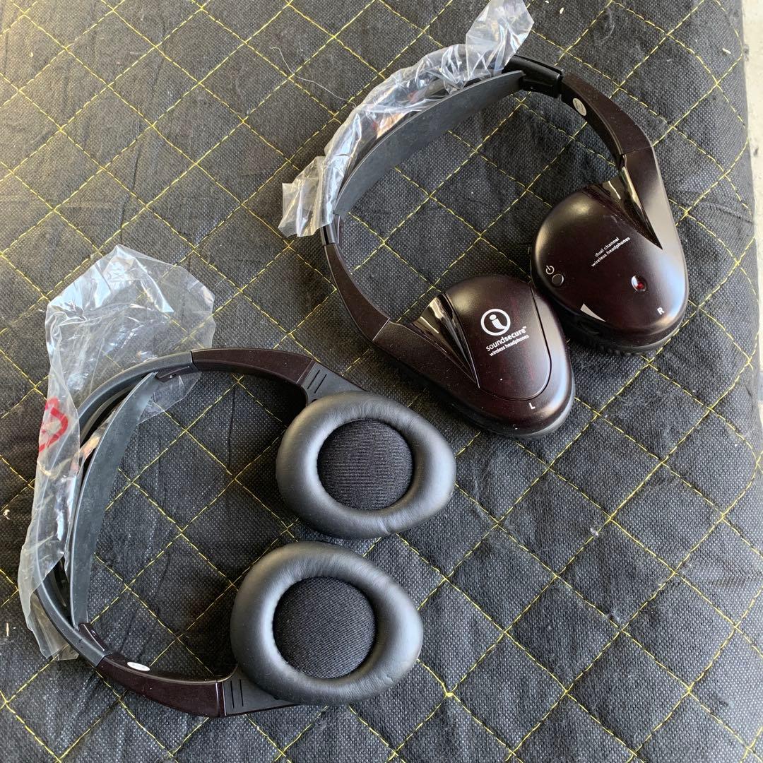 Bluetoothヘッドセット ブラック 2セット　二列目シート用