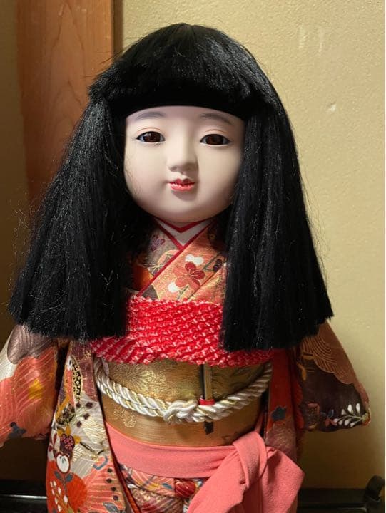 市松人形 正絹 友禅 菊水作