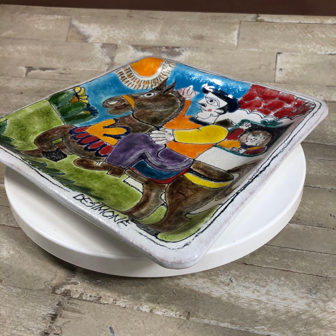 DESIMONE 陶器製馬の皿　ヴィンテージ　レア品物　✨