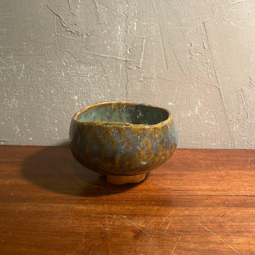 出雲楽山焼き 抹茶碗 釉薬 骨董品 コレクション 古美術 時代物