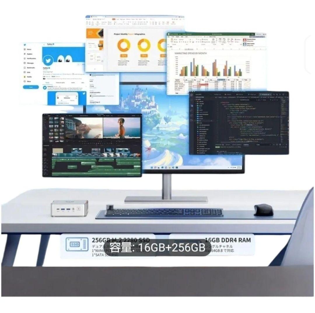新品未開封 ミニPC P2 AMD Ryzen 3300U 16GB 256GB