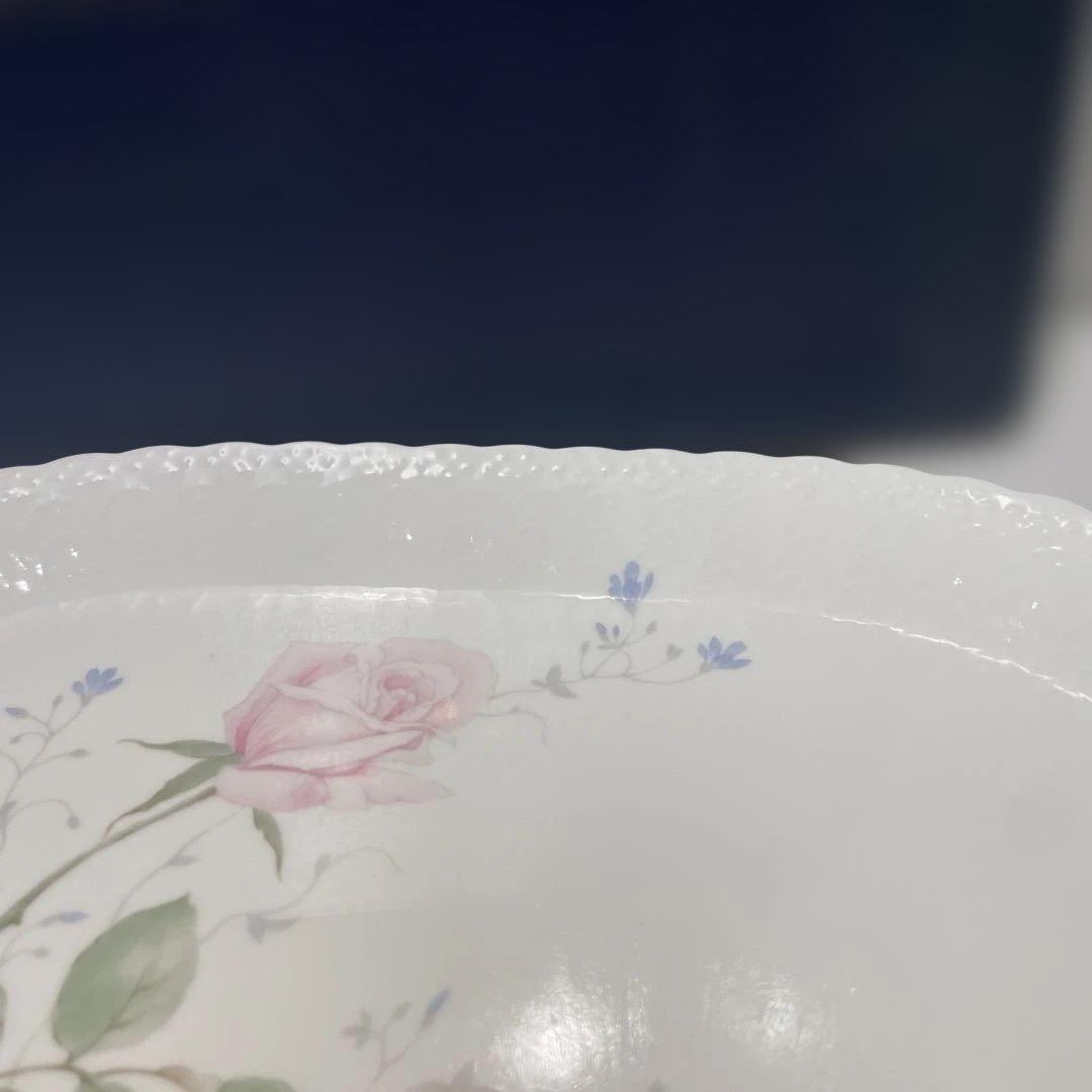 新品　ナルミ NARUMI ボーンチャイナ　楕円盛皿　エイプリルローズ