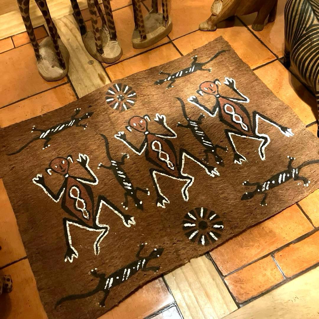 ✨レアビンテージ品✨　ハンドメイド 木製動物オブジェセット アフリカンスタイル