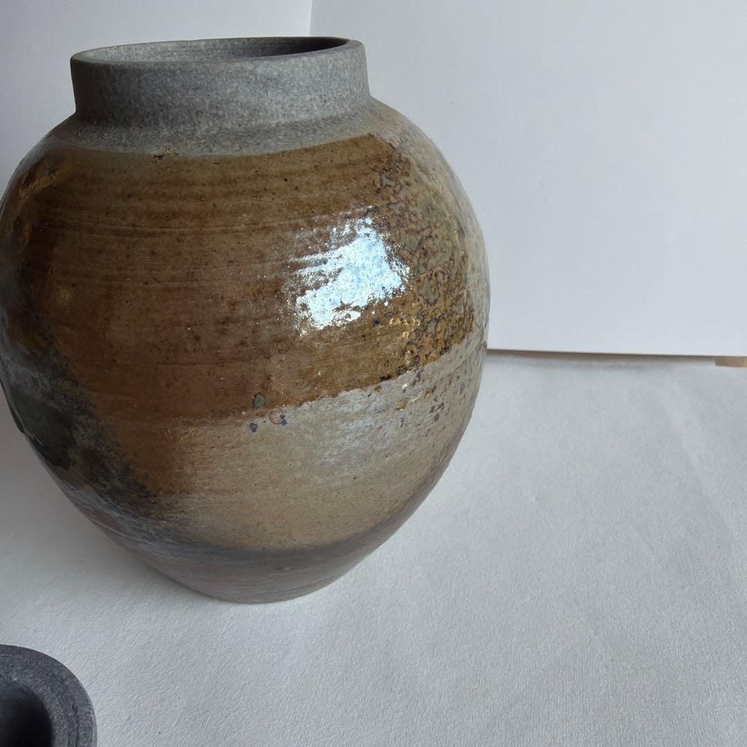 丹波焼 蓋付き壺 茶壺