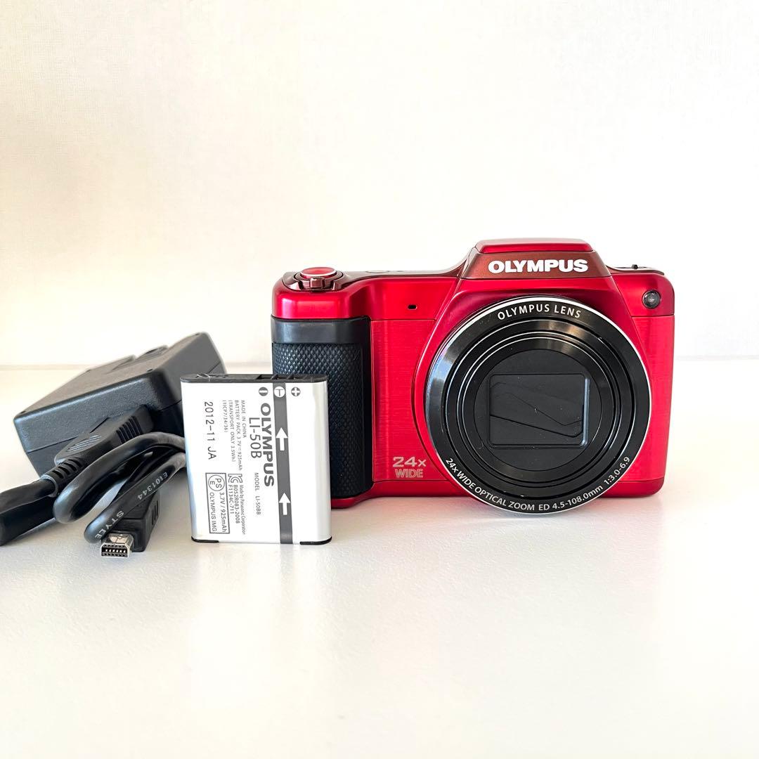 OLYMPUS STYLUS SZ-15 レッド デジタルカメラ