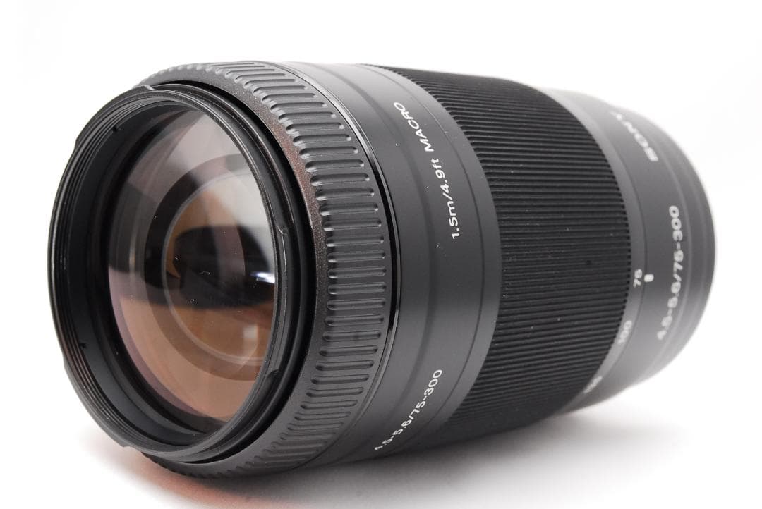♥ SONY ソニー75-300mm ♥ 望遠レンズ フード付き 【美品】