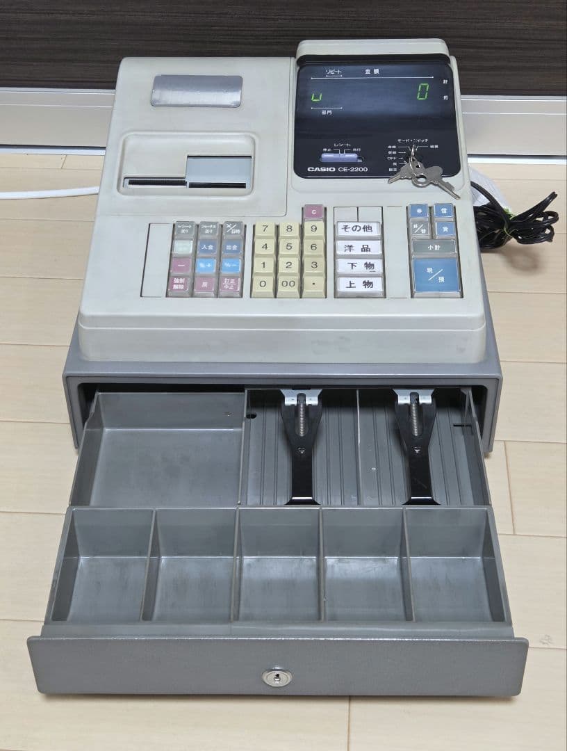 CASIO カシオ　レジスター　CE-2200 V 説明書付 現状品