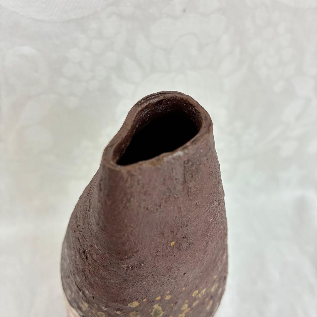 未使用品 【中村梅山】金彩 象嵌色絵 瓶 花瓶 花器 陶器 作家物