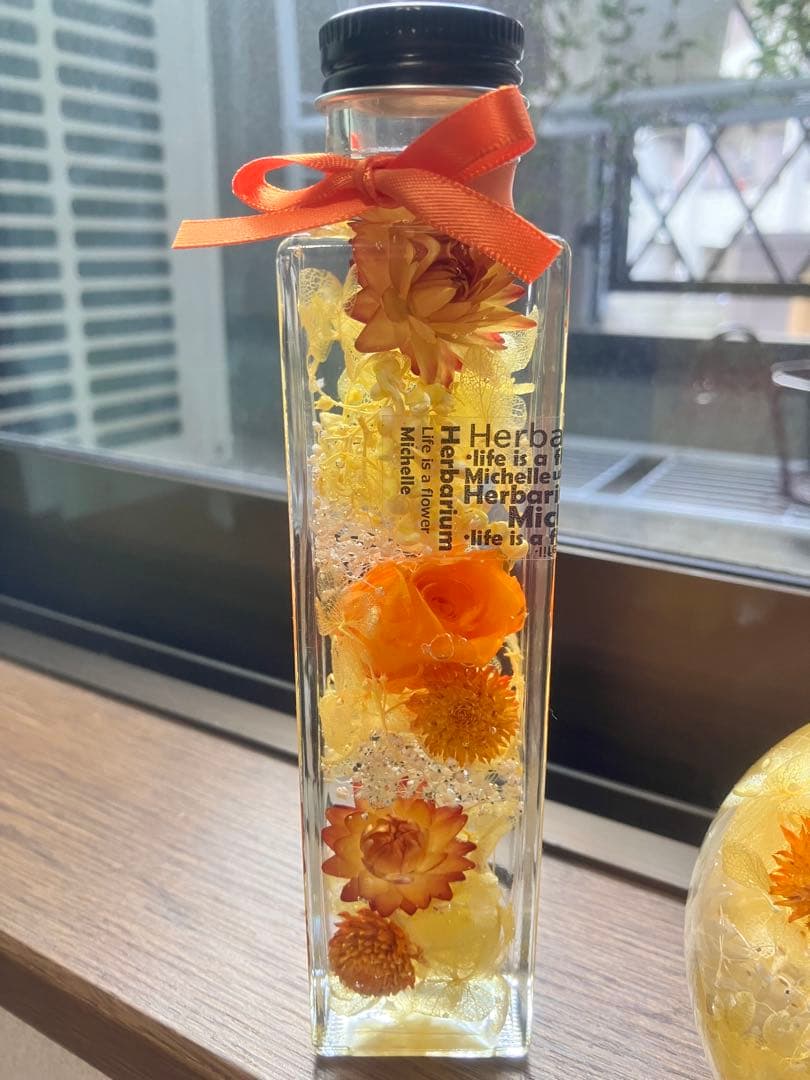 オレンジローズのハーバリウム 完売❣️