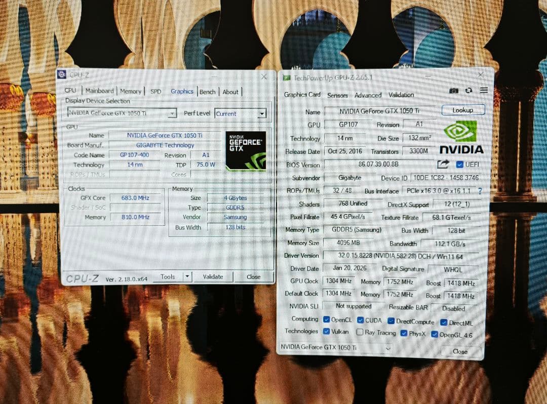 グラフィックボード・グラボ・ビデオカード GIGABYTE GTX 1050 Ti 4GB LP