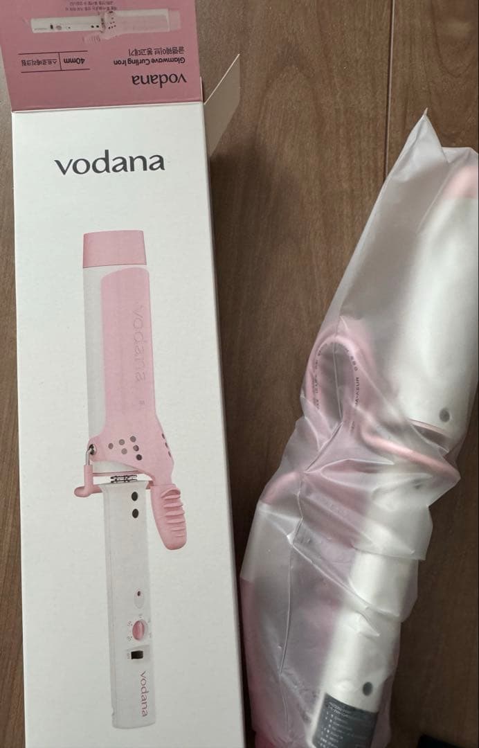 VODANA グラムウェーブカーリングアイロン 40mm ストロベリークリーム