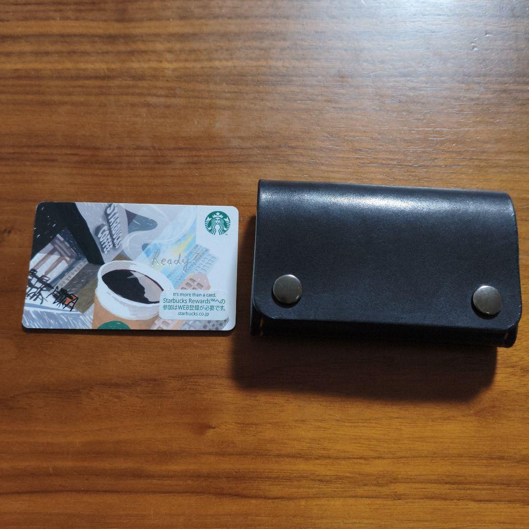 サドルレザー　ケース　ヌメ革　シンプル　ハンドメイド