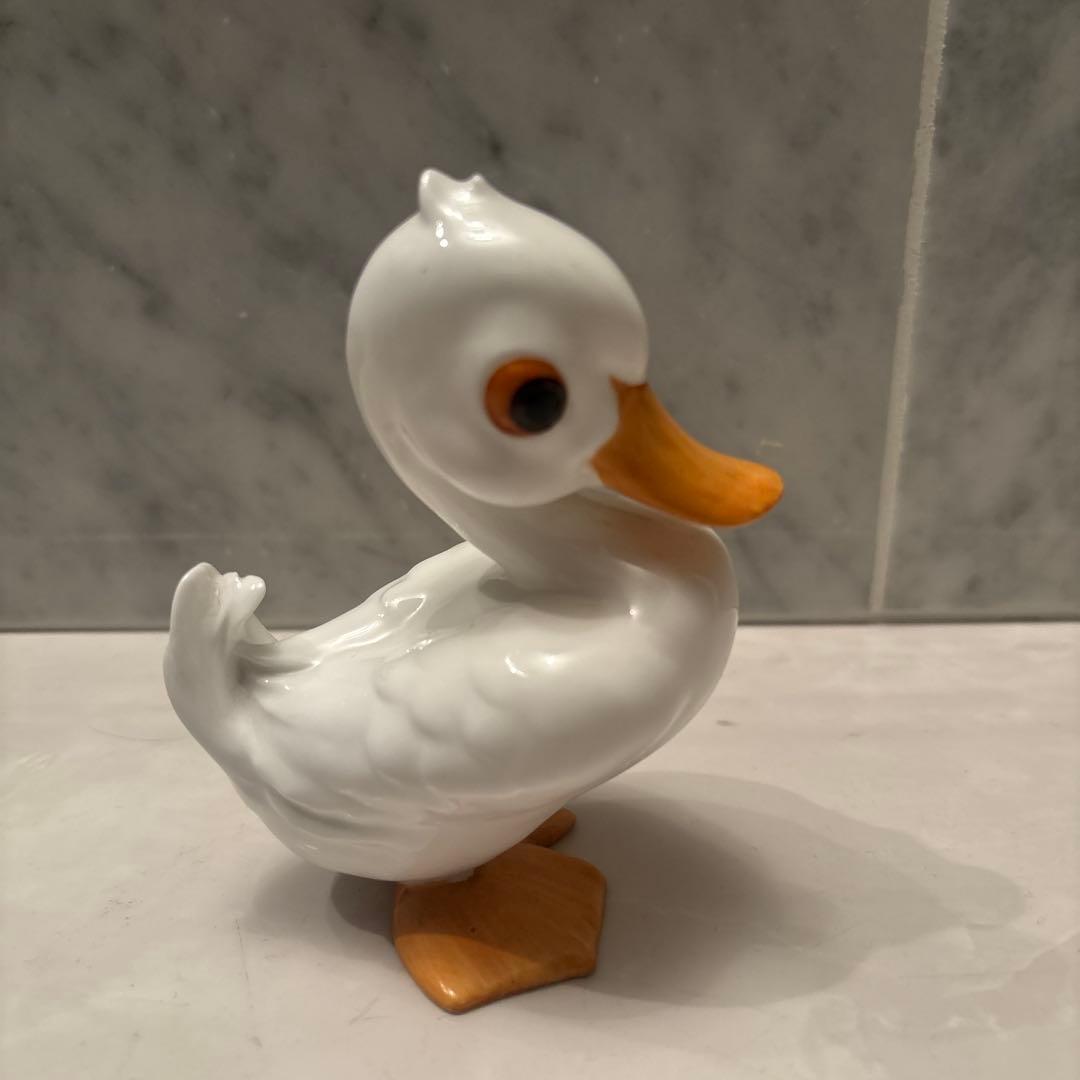 70年代アメリカ生きているように美しい瞳で微笑むアヒル陶器