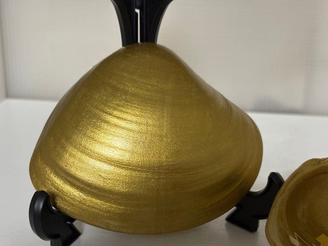 蛤香合 一対 天然蛤 貝合わせ 金箔蒔絵 茶道具 春席向き