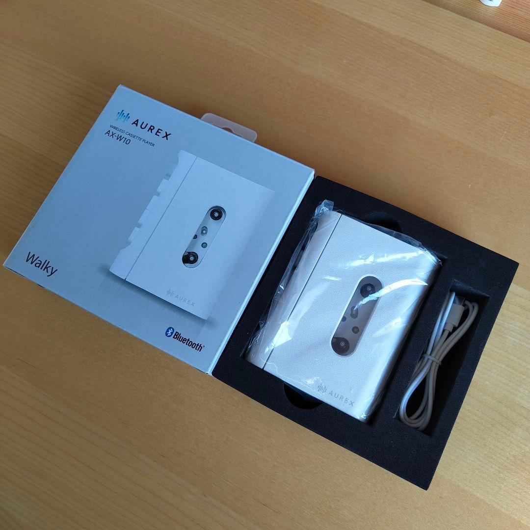 AUREX ホワイト カセットプレーヤー