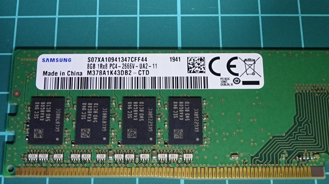 SAMSUNG DDR4-2666 8GB×2枚（16GB）