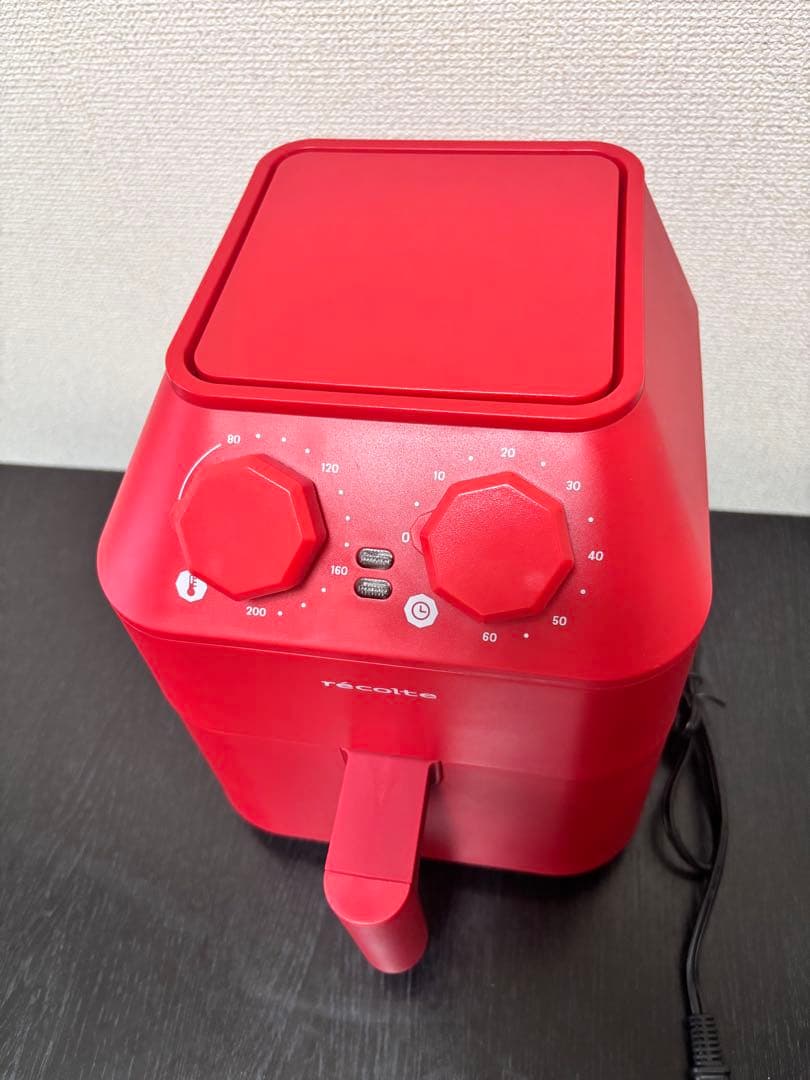 新品未使用　レコルトエアーオーブン　récolte ノンフライヤー レッド
