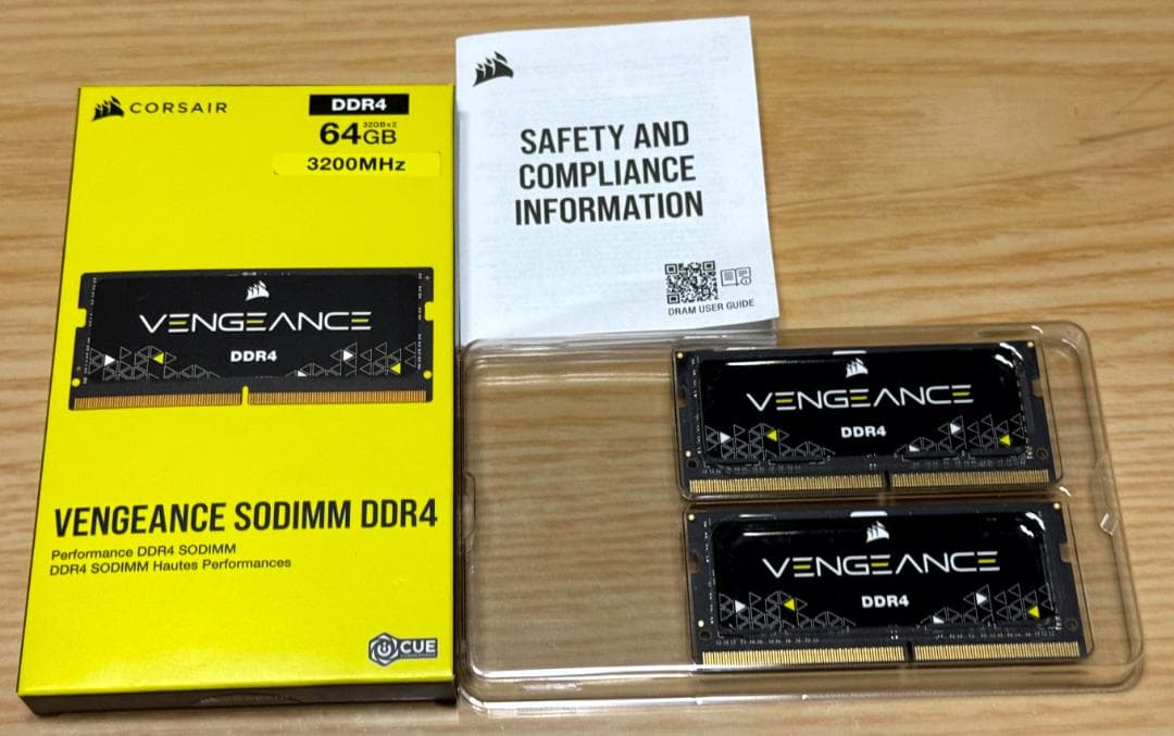 メモリー Corsair SODIMM DDR4 64GB 32GBx2 3200MHz