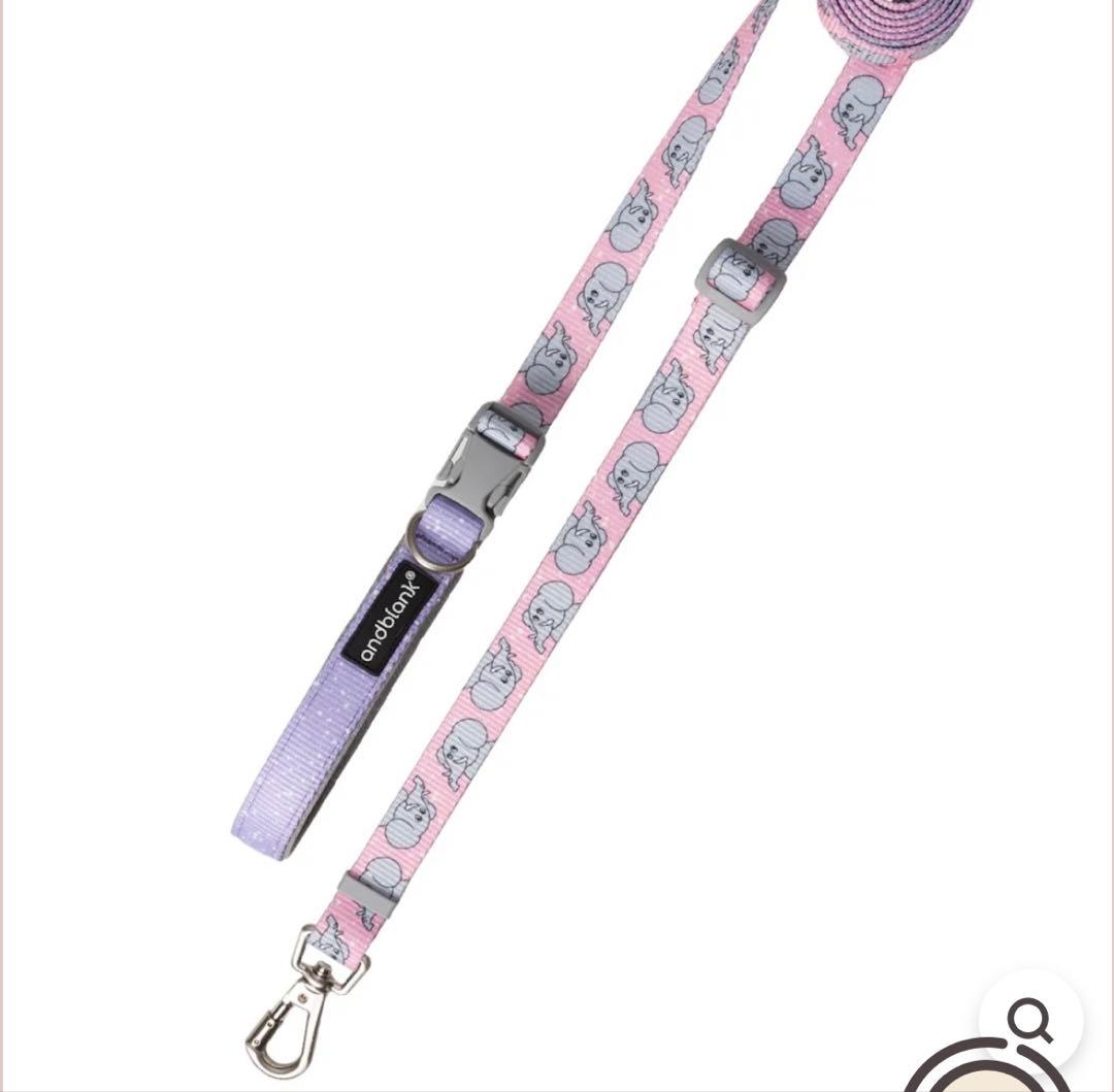 andblank 犬用ハーネス＆リードセット ピンク象柄 サイズ1 超美品小型犬