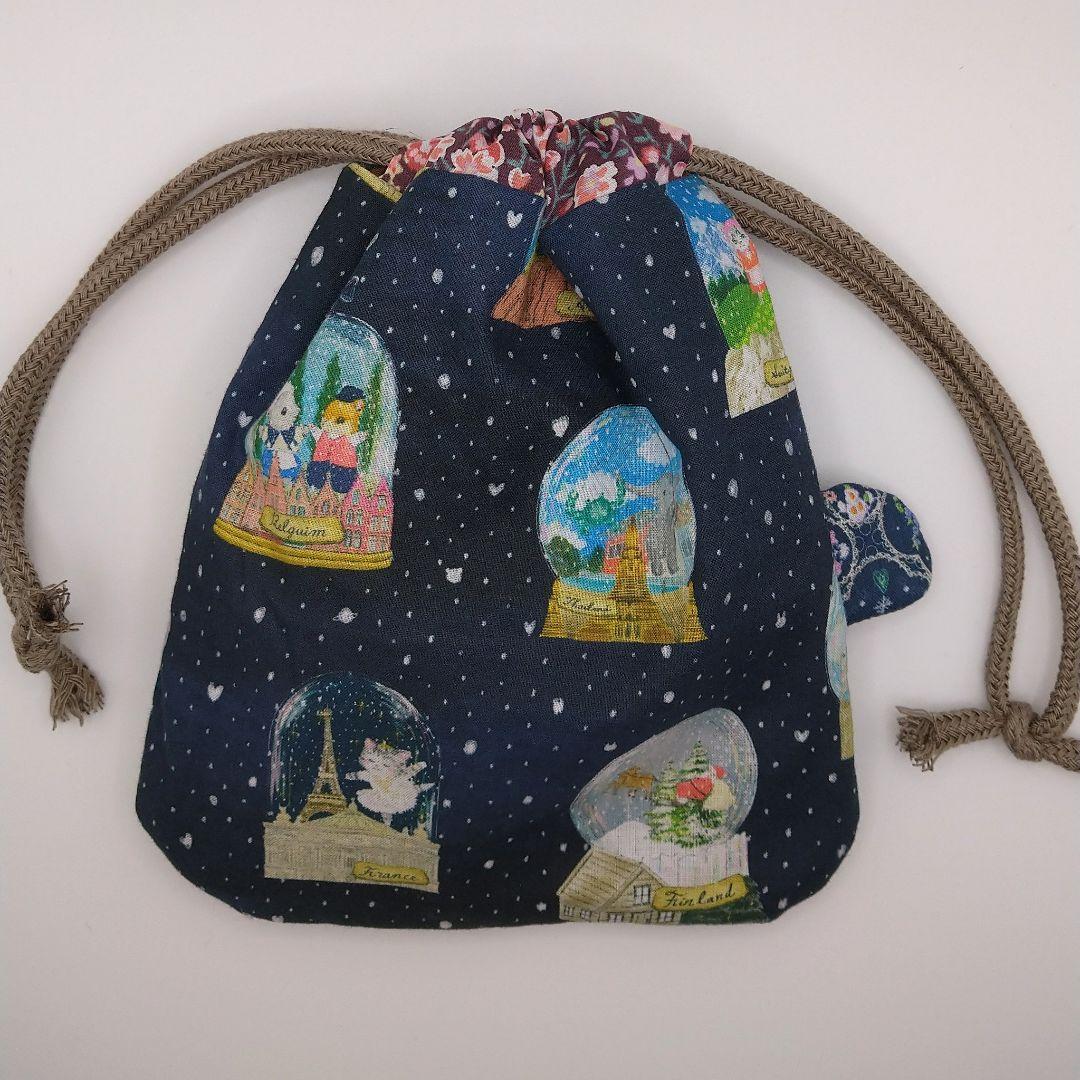 sold※森の上空を旅する巾着　ユキエモン　yukiemon　猫　くま　犬