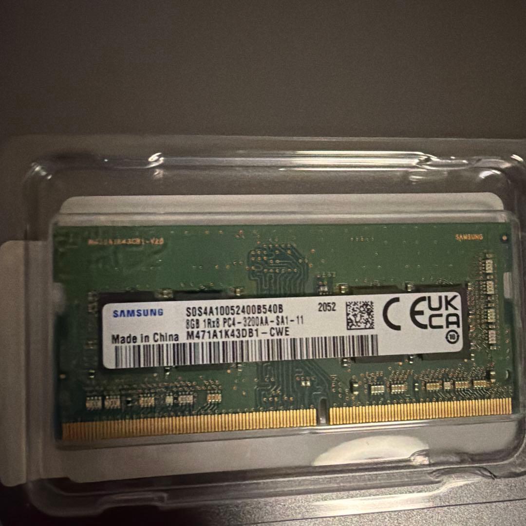 Samsung DDR4メモリ　8GB ２枚M471A1K43DB1-CWE
