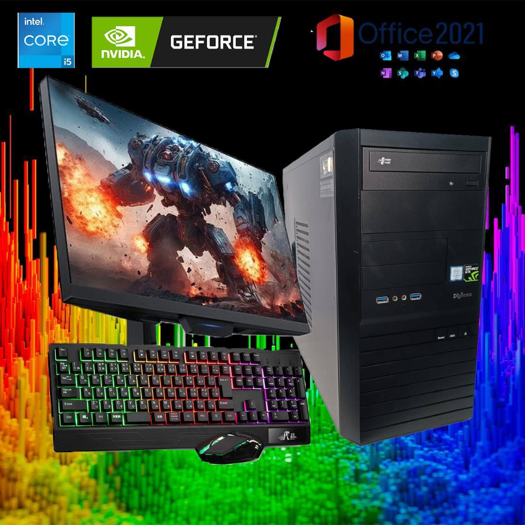 【激安ゲーミングPCフルセット】i5 GTX MS Office搭載 ドスパラ