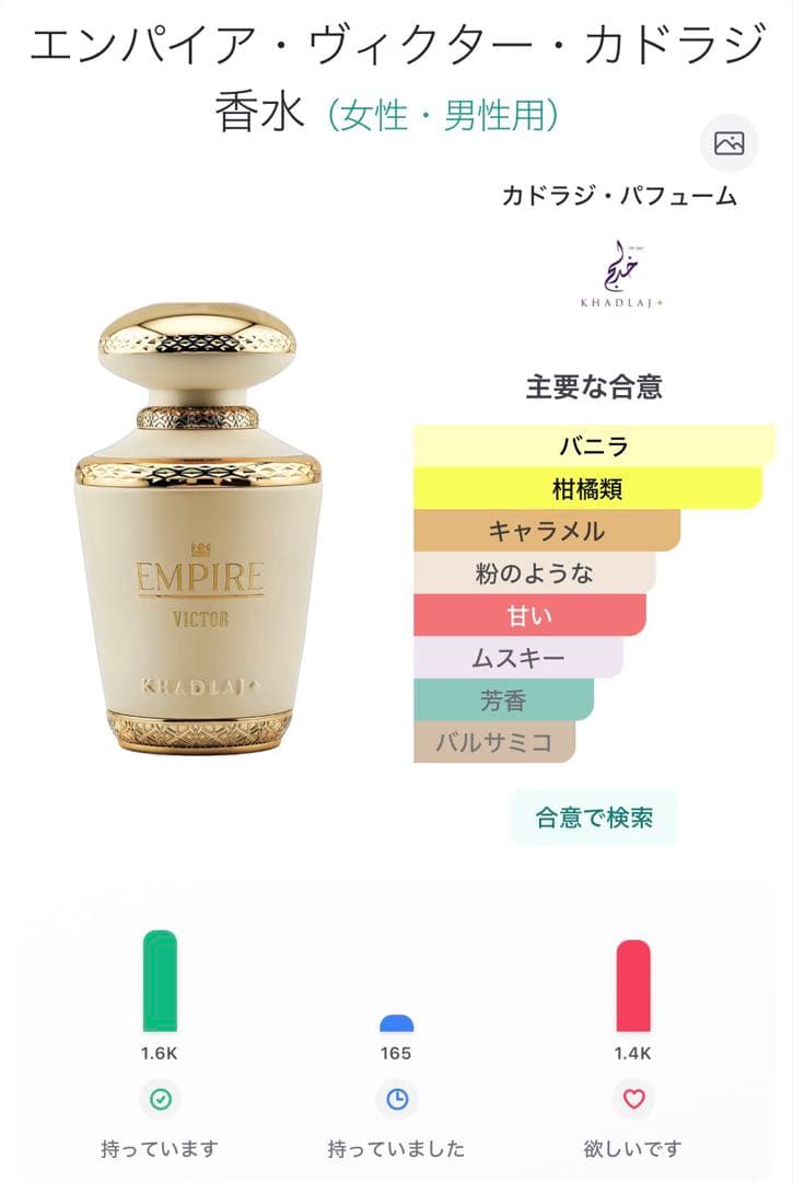 香水(ユニセックス) Empire Victor Khadlaj Perfumes 100ml