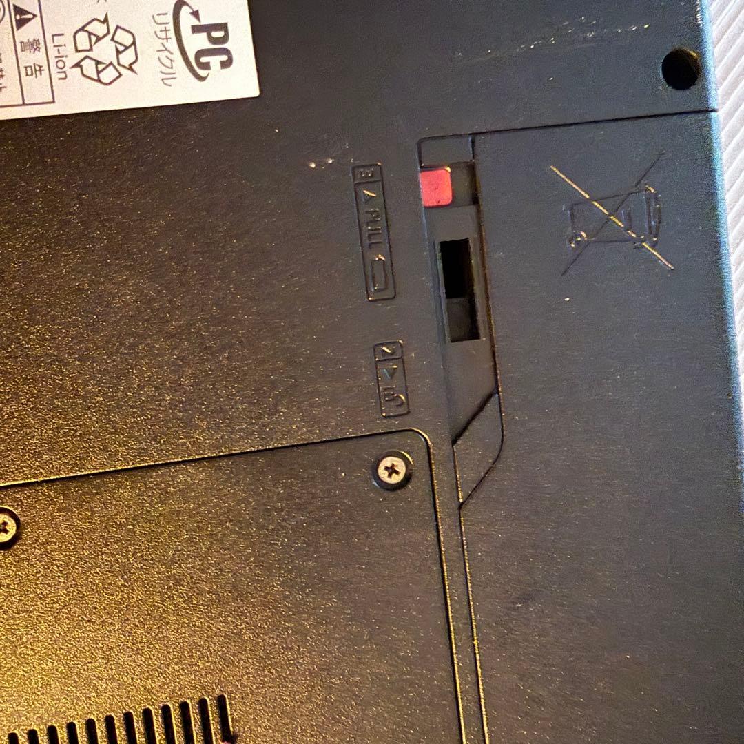 FUJITSU LIFEBOOK 赤 ノートPC 充電器付