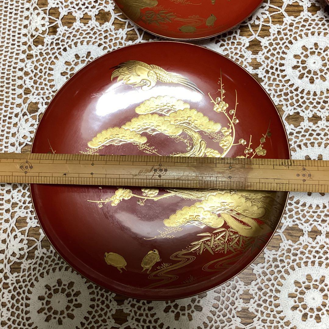k2f26 漆器の盃　５枚重ね