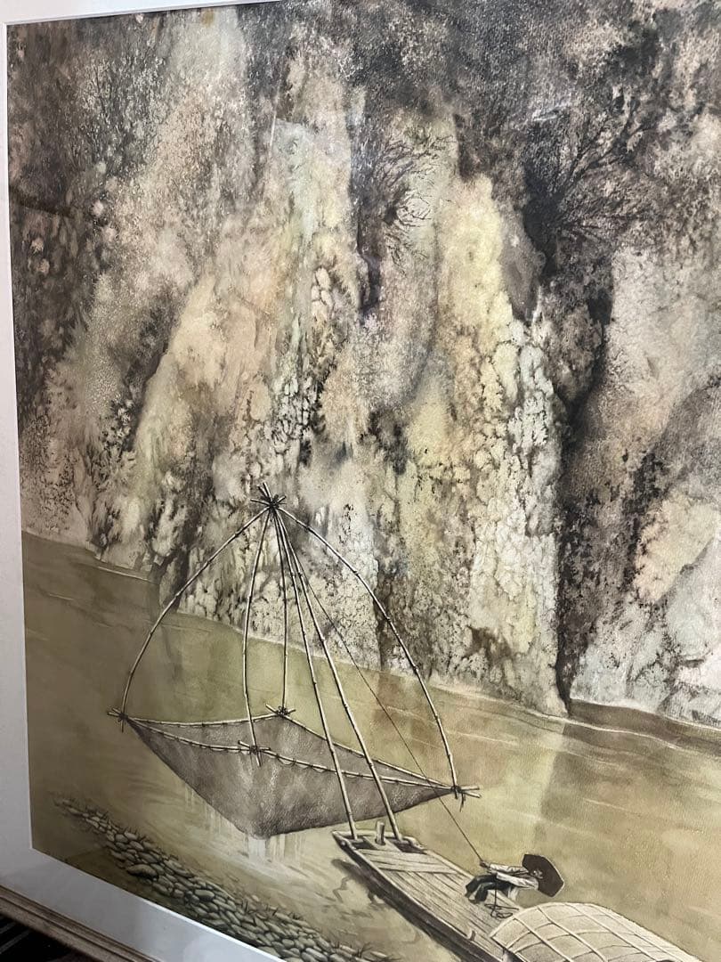 絵画　レトロ　インテリア　額付き