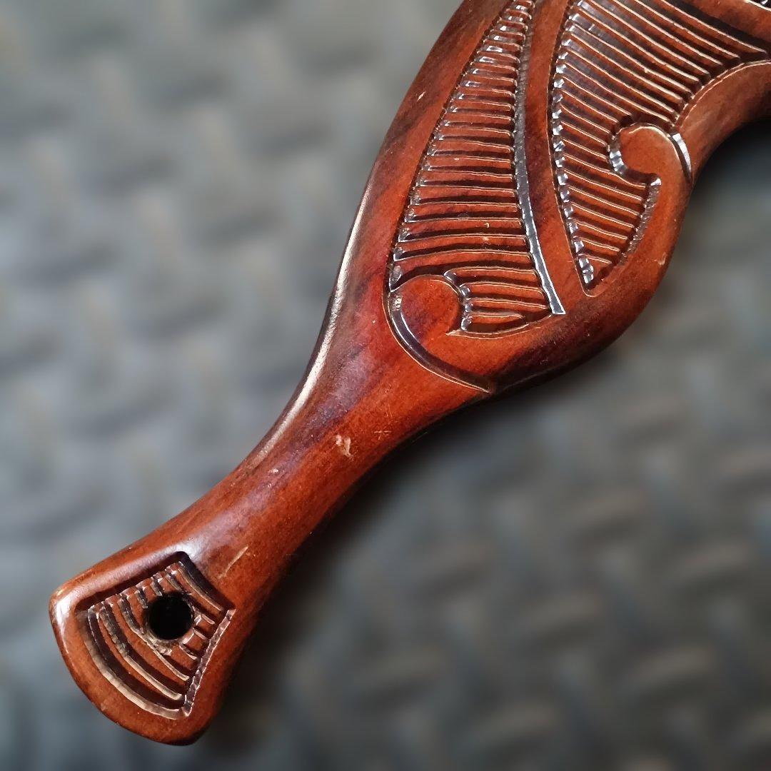 ✨️New Zealand製 マオリの木彫りPATU(武器) レア