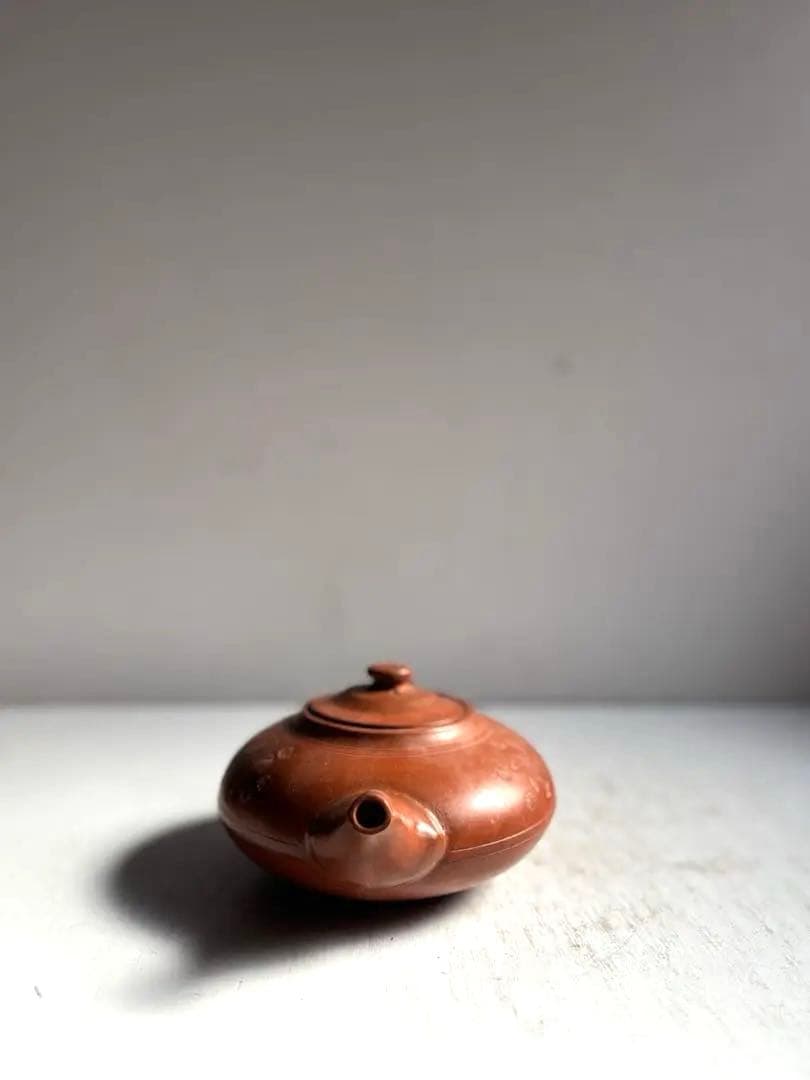945 中国宜興紫砂茶壺 金魚彫 朱泥急須 中国茶器 台湾茶器 ヴィンテージ