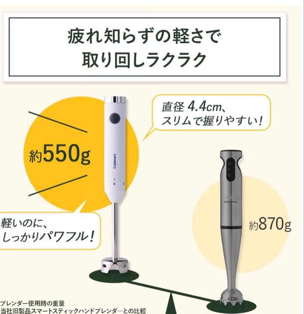 クイジナート マルチ ハンドブレンダー ホワイト HB-704WJ