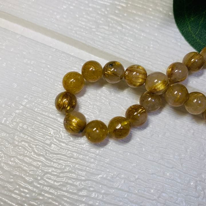 【⭐️黄金針多め⭐️】金色 ブラジル産 タイチンルチル 細針 ブレスレット 天然石
