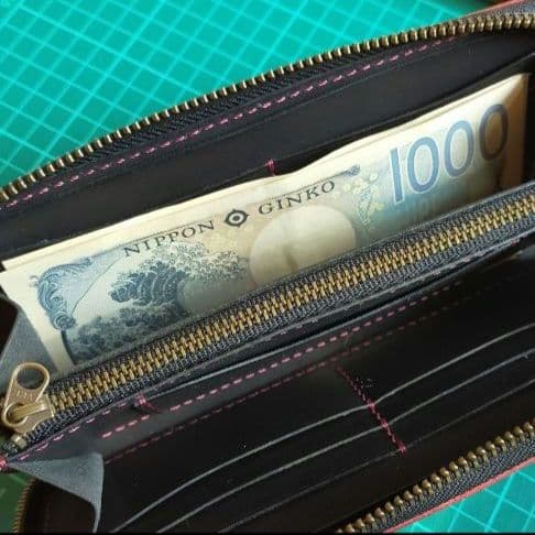 ルガトショルダー長財布　ハンドメイド