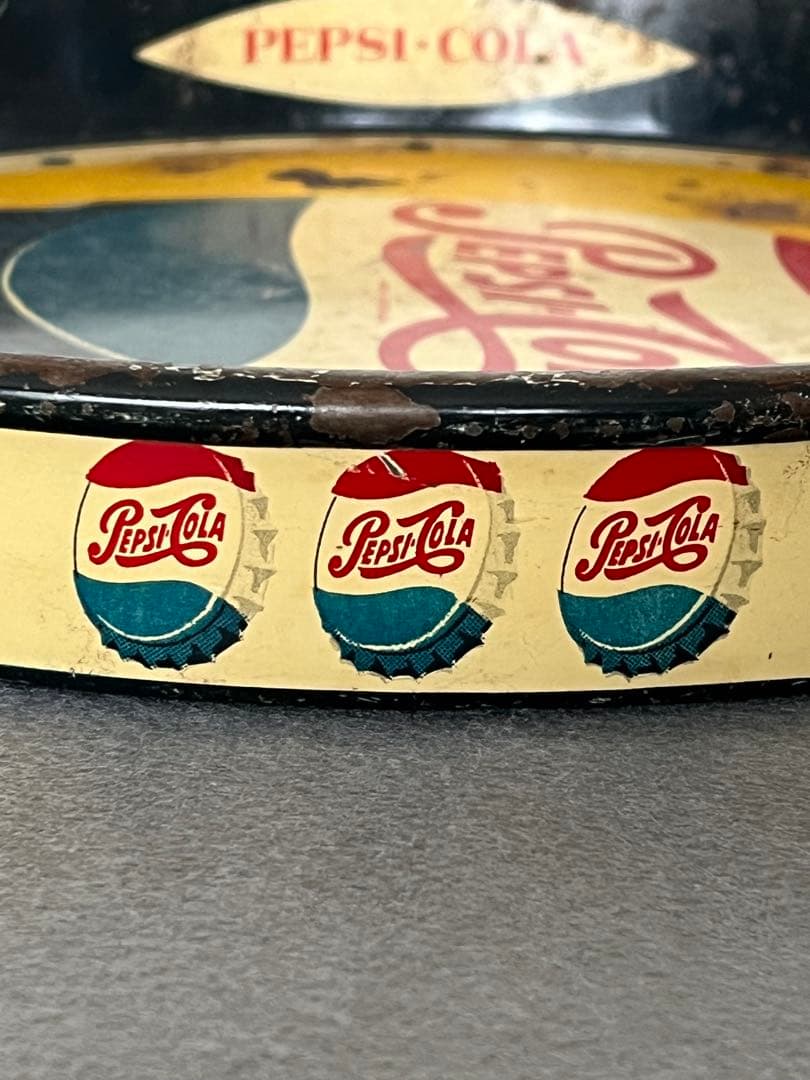 50s ペプシ-コーラ　PEPSI-COLA 金属製　ヴィンテージ　トレイ
