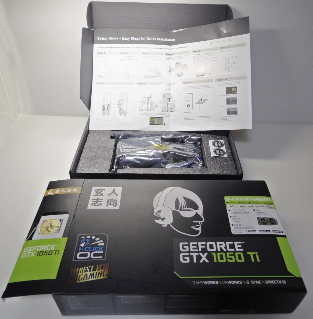 玄人志向 NVIDIA GF-GTX1050Ti-E4GB/DF3