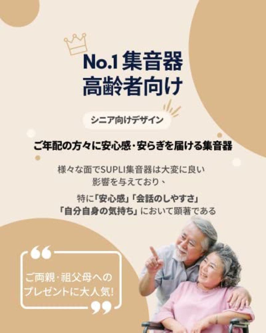 正規品 高齢者 両耳装用 集音器 耳掛けタイプ 左右両用 充電式 音量4段階調整