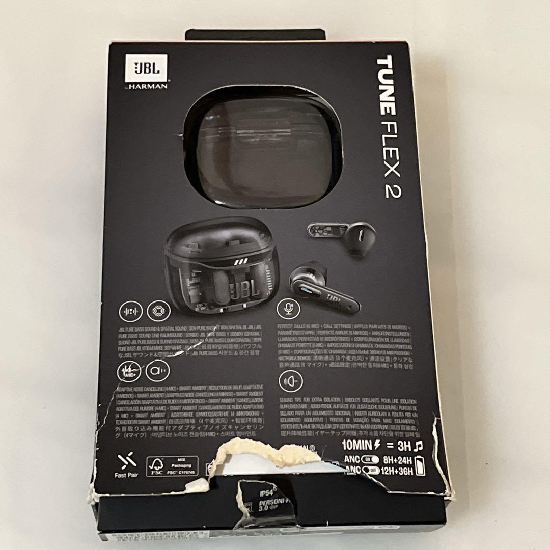 イヤホン JBL TUNE FLEX 2 GHOST EDITION Black