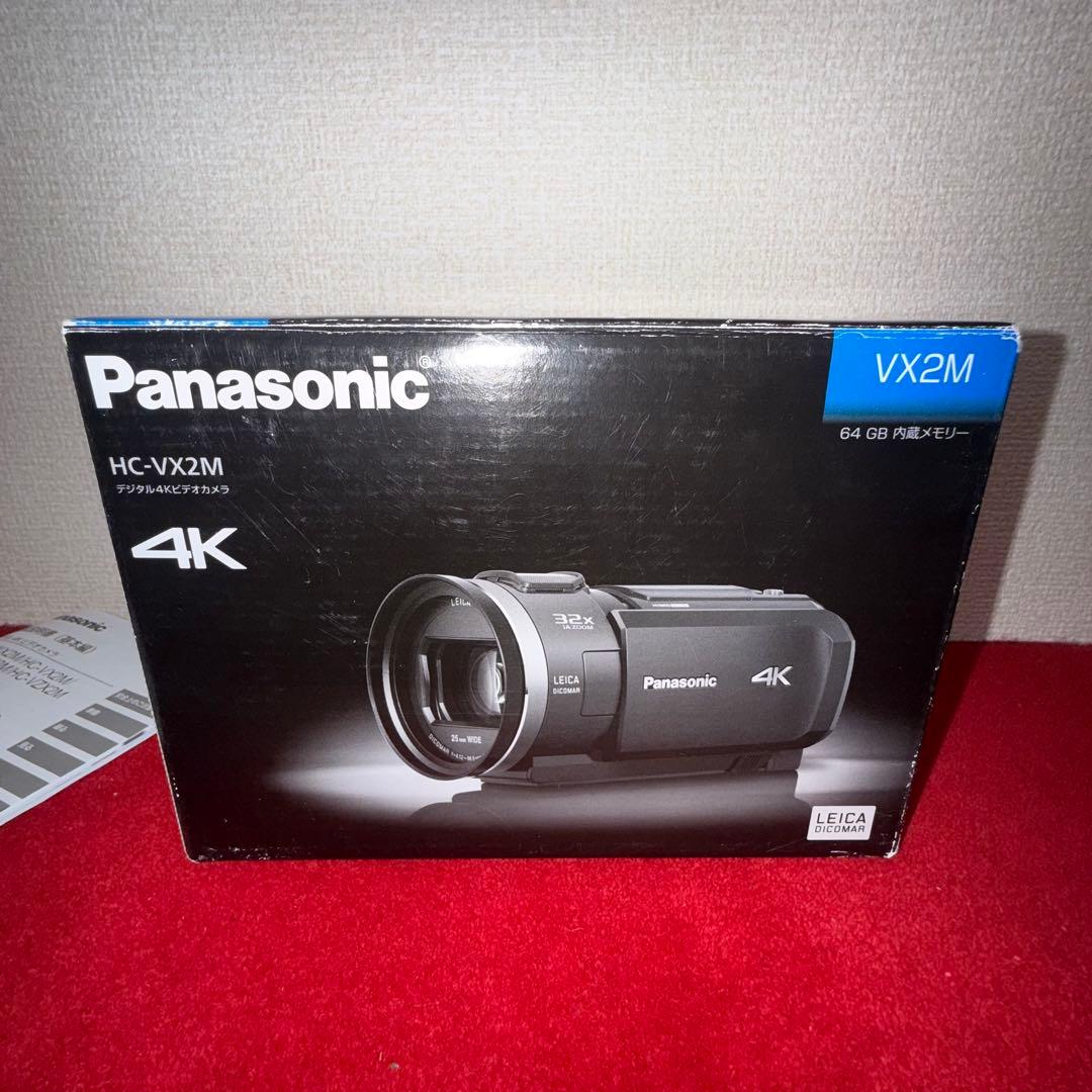 【美品】Panasonic HC-VX2M 4Kグリーン 32倍ズーム 箱付き