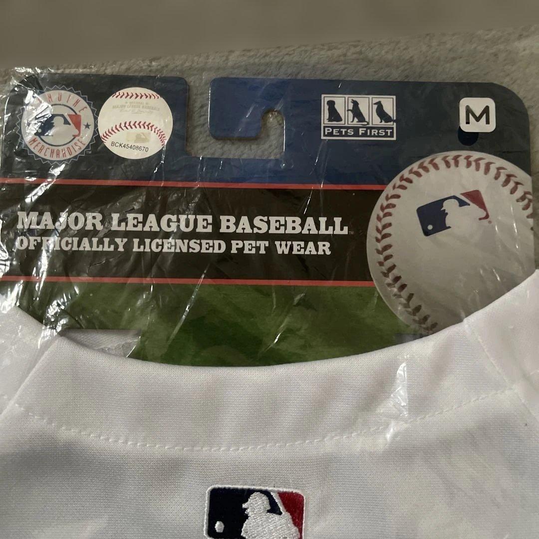 MLB公式 ドジャース 大谷翔平選手モデル 犬用ユニフォームTシャツM 白